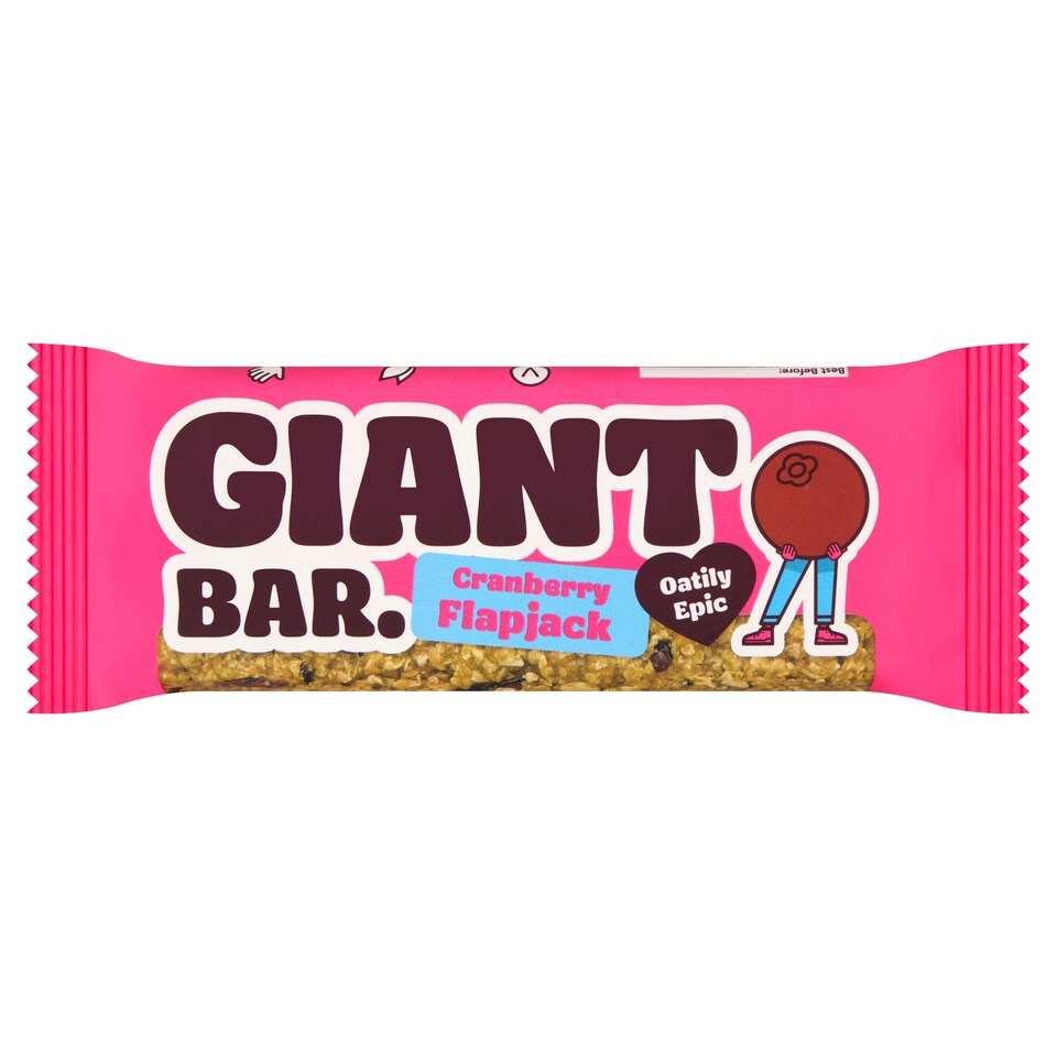 Giant Bar vörös áfonyás óriás zabszelet 90 g  1. kép