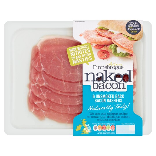 Finne Brogue 6 Unsmoked Naked Back Bacon 200G Tesco Groceries