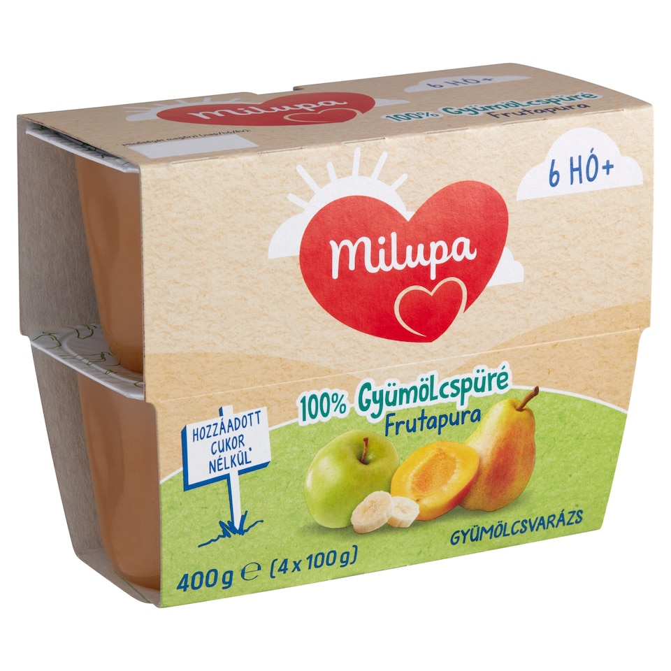 image 1 of Milupa Frutapura 100% Fruit Puree 6 Months+ 4 x 100 g (400 g)