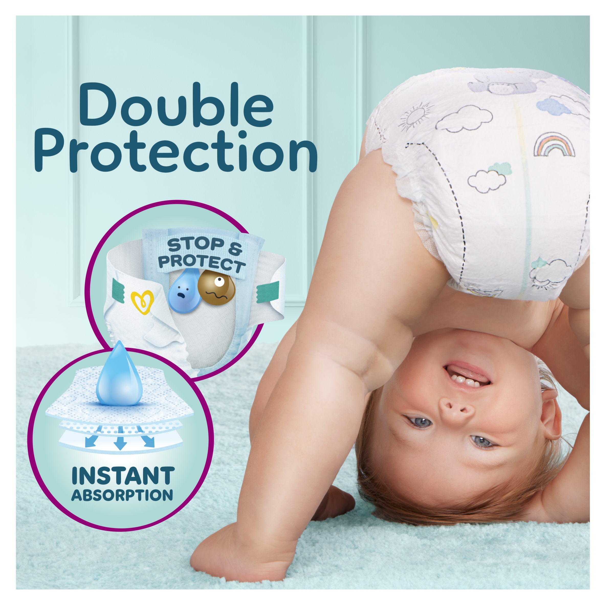 Pampers Premium Protection Pannolini Taglia 3 (6-10 Kg) – Pacco Da 40 – Doppia Protezione Pelle E Perdite