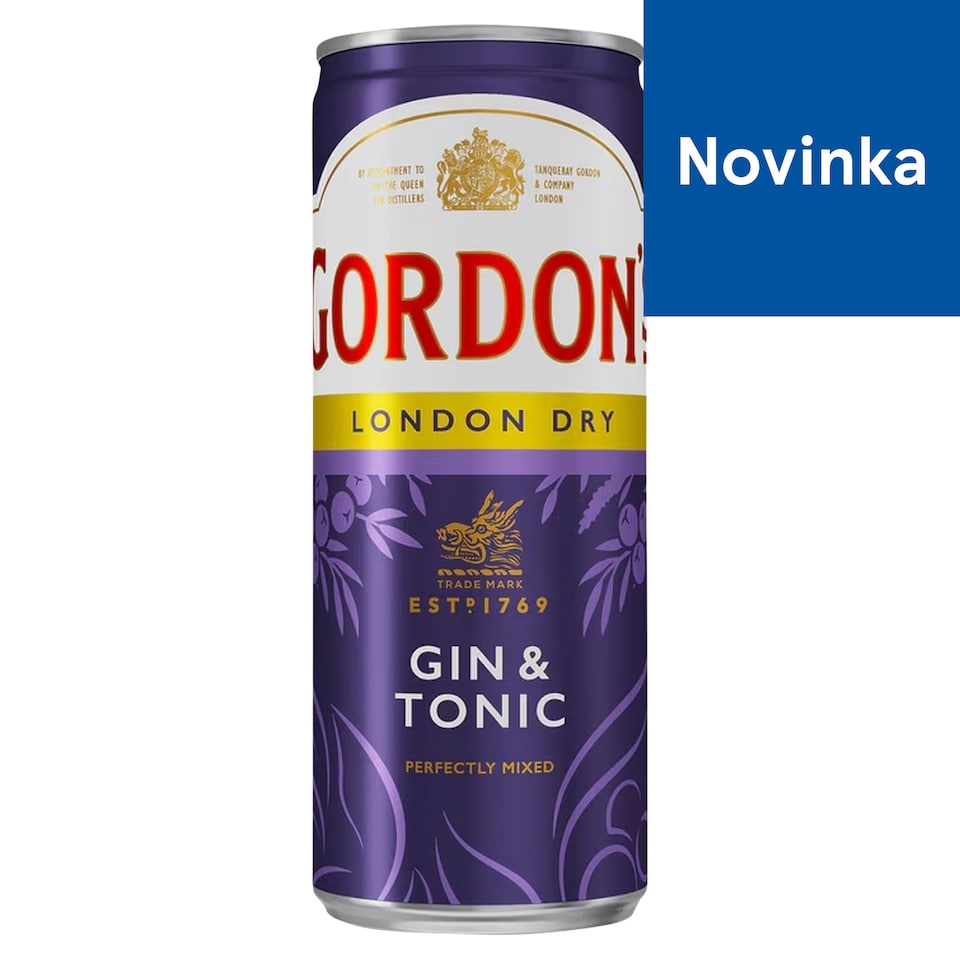 Gordon's London Dry Gin & Tonic Carbonated Alcoholic Mixed Drink 250 ml