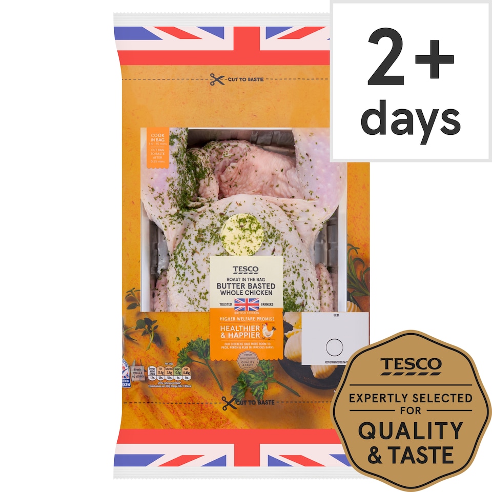 Tesco Roast In Bag Butter Basted Whole Chicken 1.5Kg