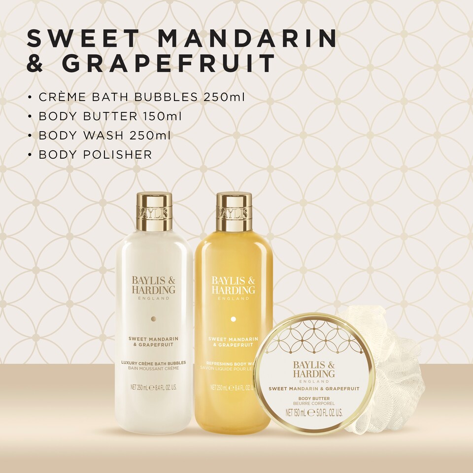 image 1 of Baylis & Harding Sweet Mandarin & Grapefruit Luxury Wash Bag Gift Set