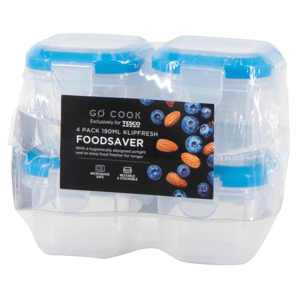 image 1 of Go Cook Klipfresh Food Storage 4 x 190ml