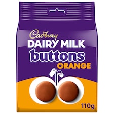 Cadbury Dairy Milk Orange Chocolate Giant Buttons Bag 110G