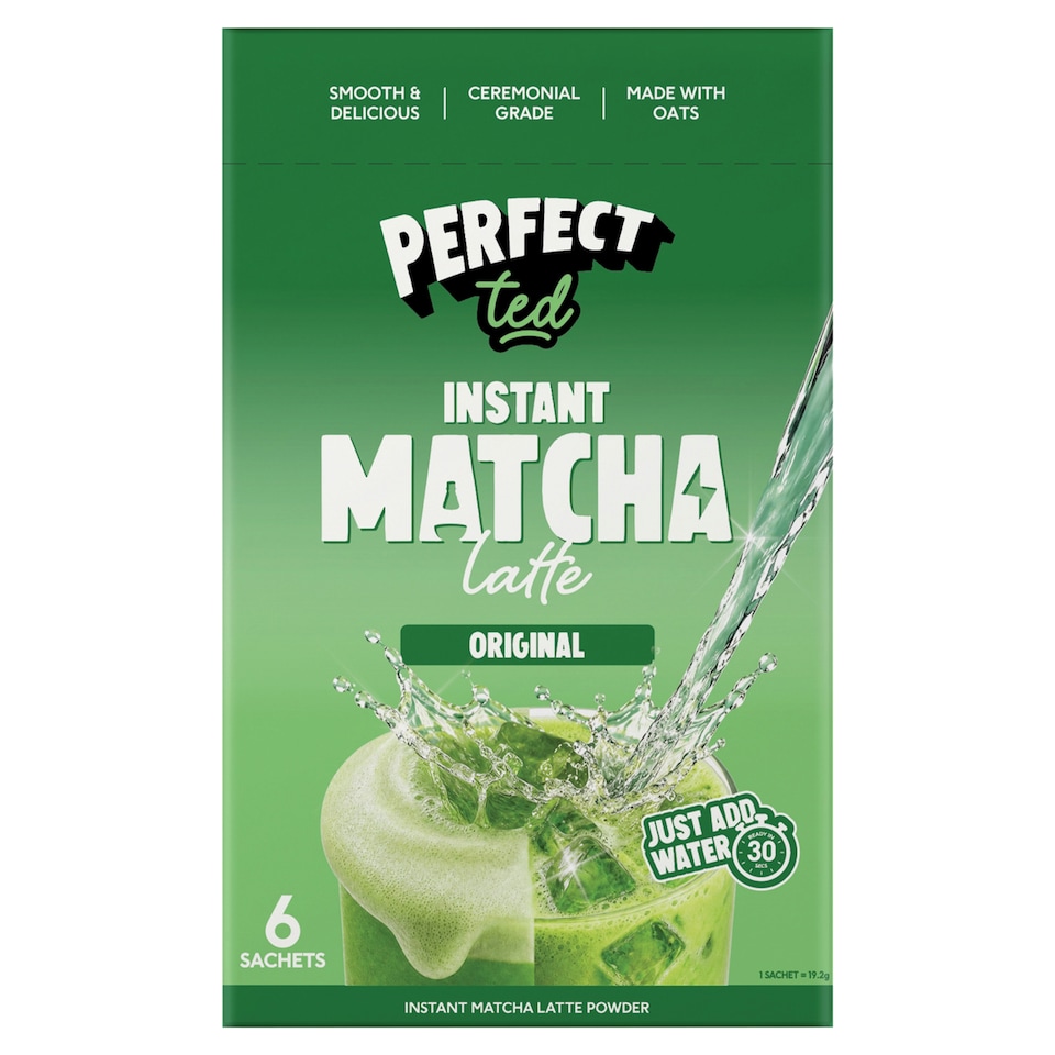 PerfectTed Instant Matcha Latte Sachets Original 6 Sachets 115.2g