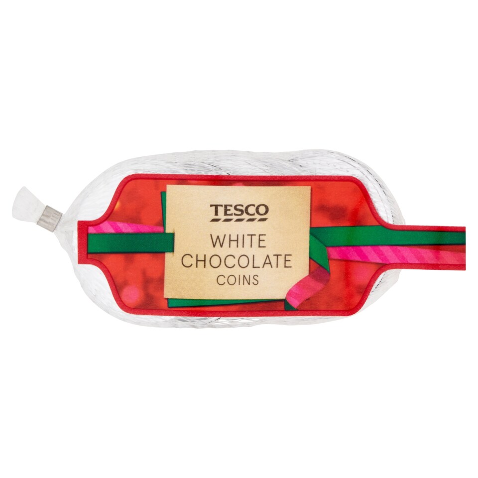 Tesco White Chocolate Coins 62G