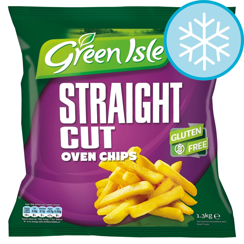 Green Isle Gluten Free Straight Cut Oven Chips 1.3Kg Tesco Groceries