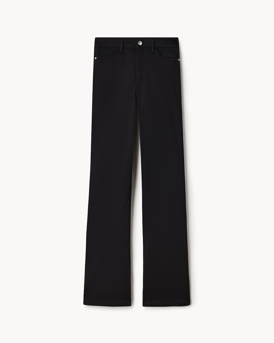 image 1 of F&F Contour High Rise Bootcut Jeans in Black