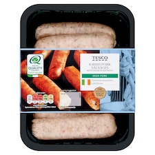 Tesco 8 Irish Pork Sausages with Herb Seasoning 560g