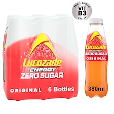 Lucozade Zero Original 6pk 380 Ml