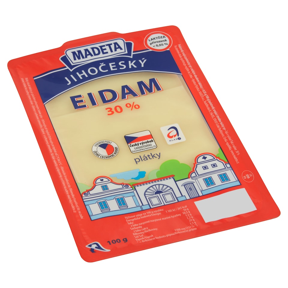 image 1 of Madeta South Bohemian Eidam 30% Slices 100g