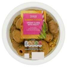 Tesco Green Olives with Pesto 140g
