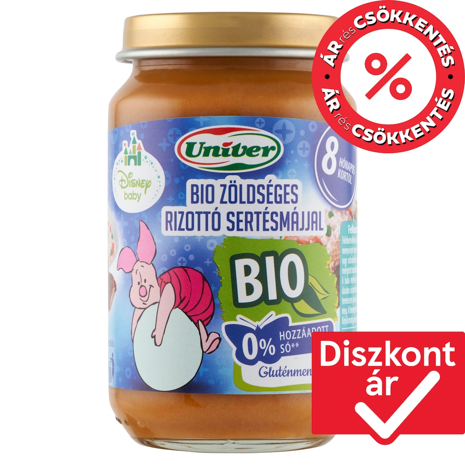 Univer zöldséges rizottó sertésmájjal bébiétel 8 hónapos kortól 163 g  1. kép