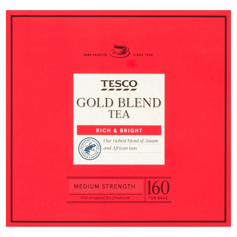 Tesco Gold Blend 160 Teabags 500G
