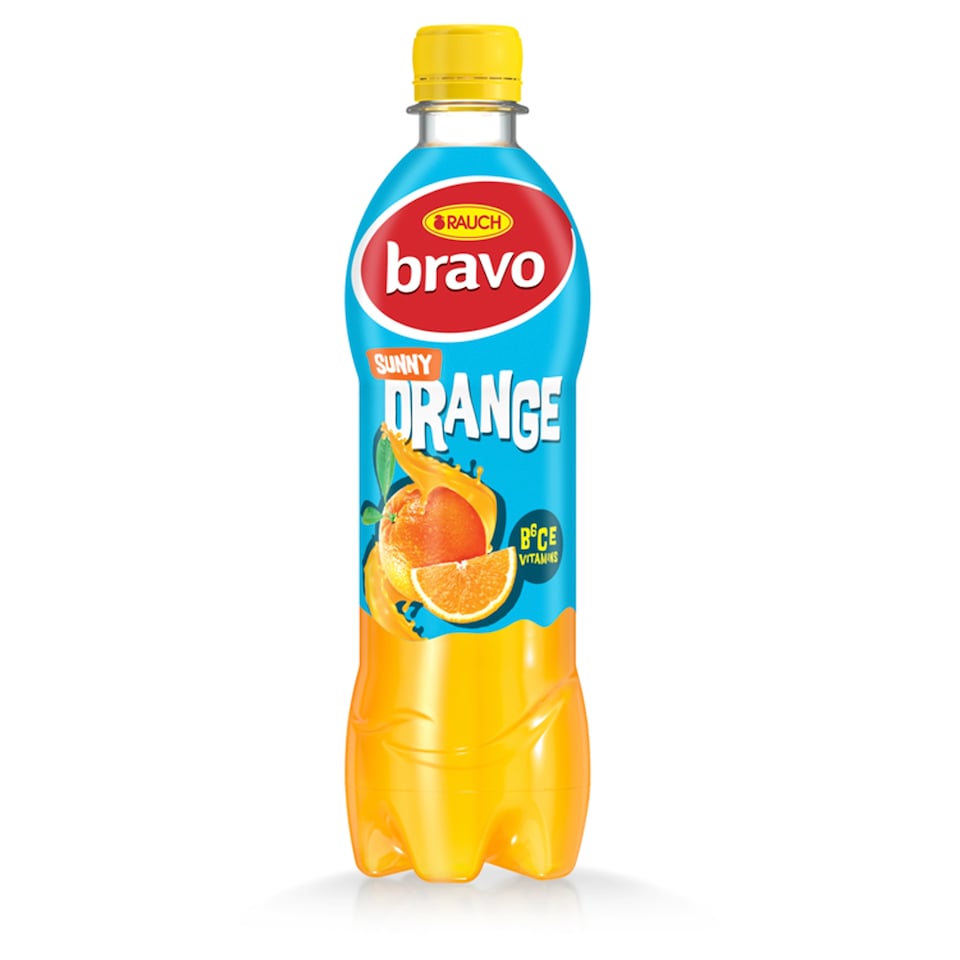 Rauch Bravo Sunny Orange Juice Drink with Sugar and Sweeteners and 4 Vitamins 0,5 l