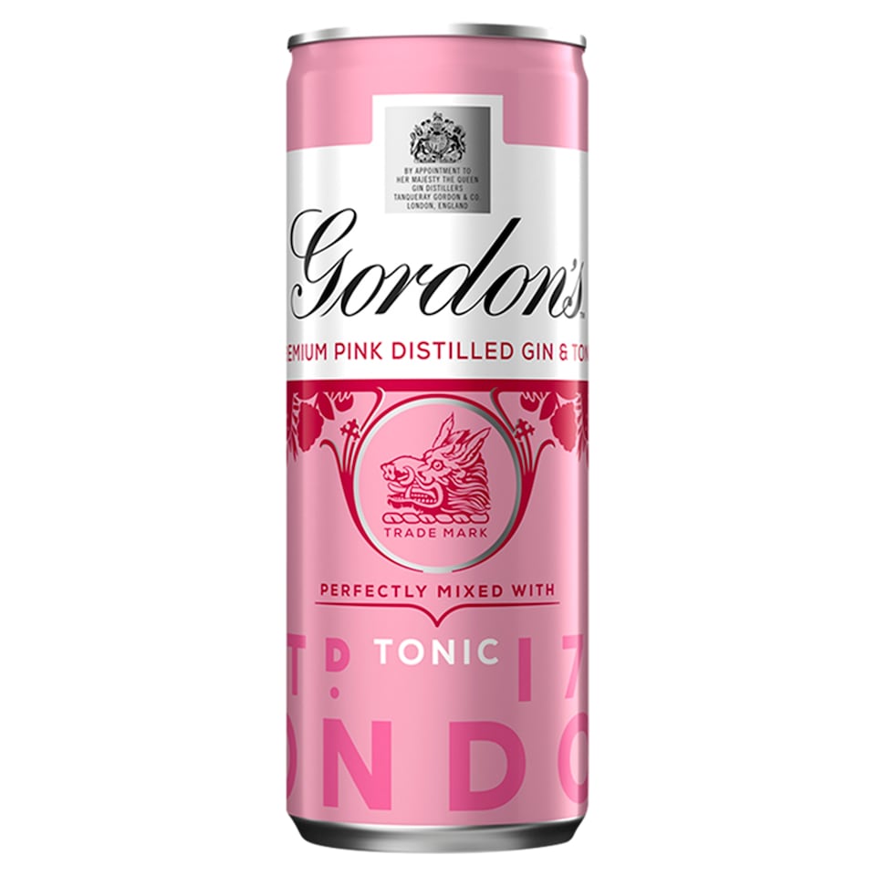 image 1 of Gordon's Pink Gin & Tonic Can 5% Vol 250ml 