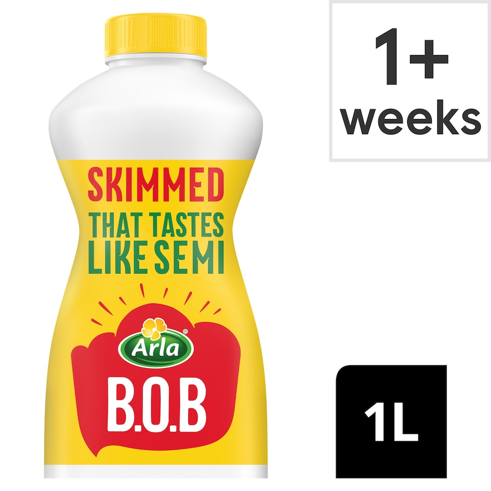 image 1 of Arla BOB Skimmed Milk 1L Tastes like Semi Skimmed