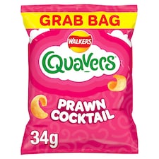 Walkers Quavers Prawn Cocktail Grab Bag Crisps 34g