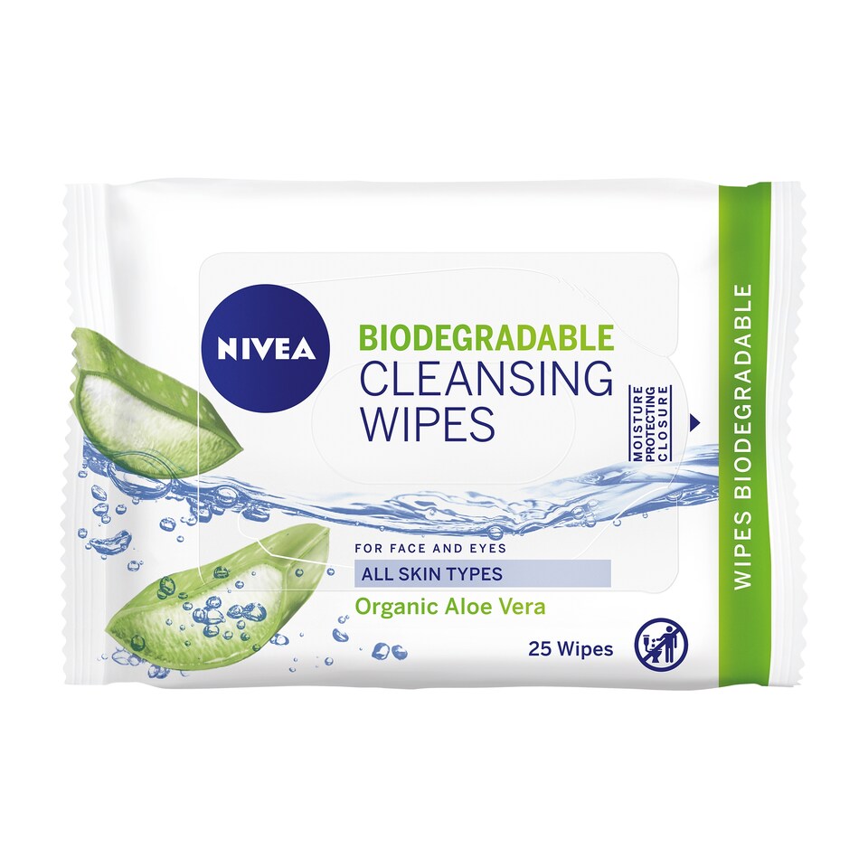 image 1 of Nivea Biodegradable Daily Essential Cleansing Face Wipes 25S