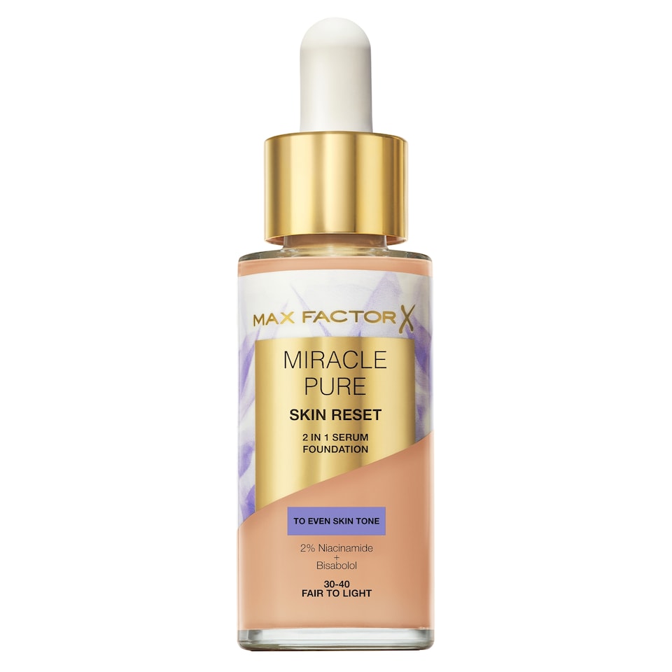 image 1 of Max Factor Miracle Pure Serum Foundation 30-40 Fair to Light 30ml