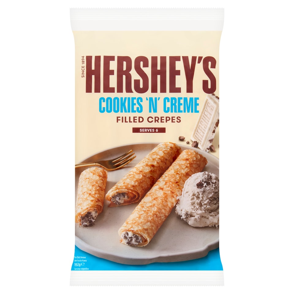 Hershey's Cookies 'n' Creme Filled Crepes 6 Pack 192g