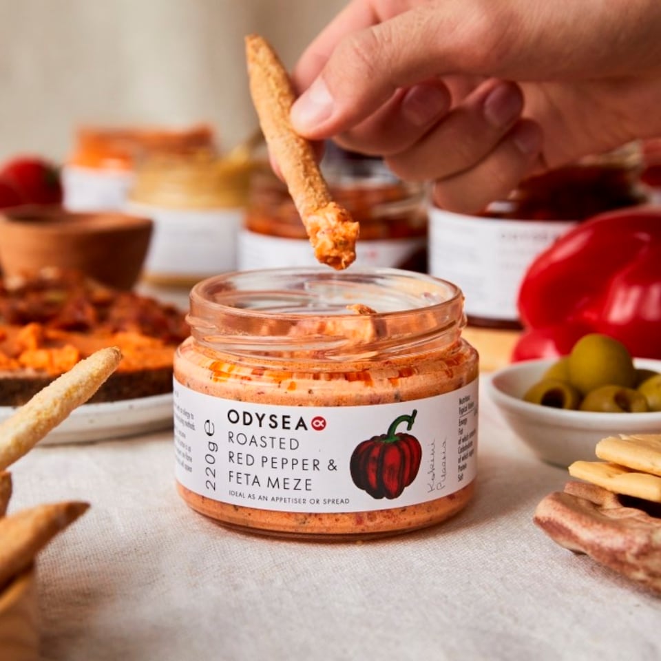 image 1 of Odysea Roasted Red Pepper & Feta Meze 220g