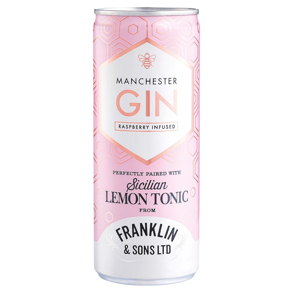 Manchester Gin Raspberry Infused Lemon Tonic 250Ml