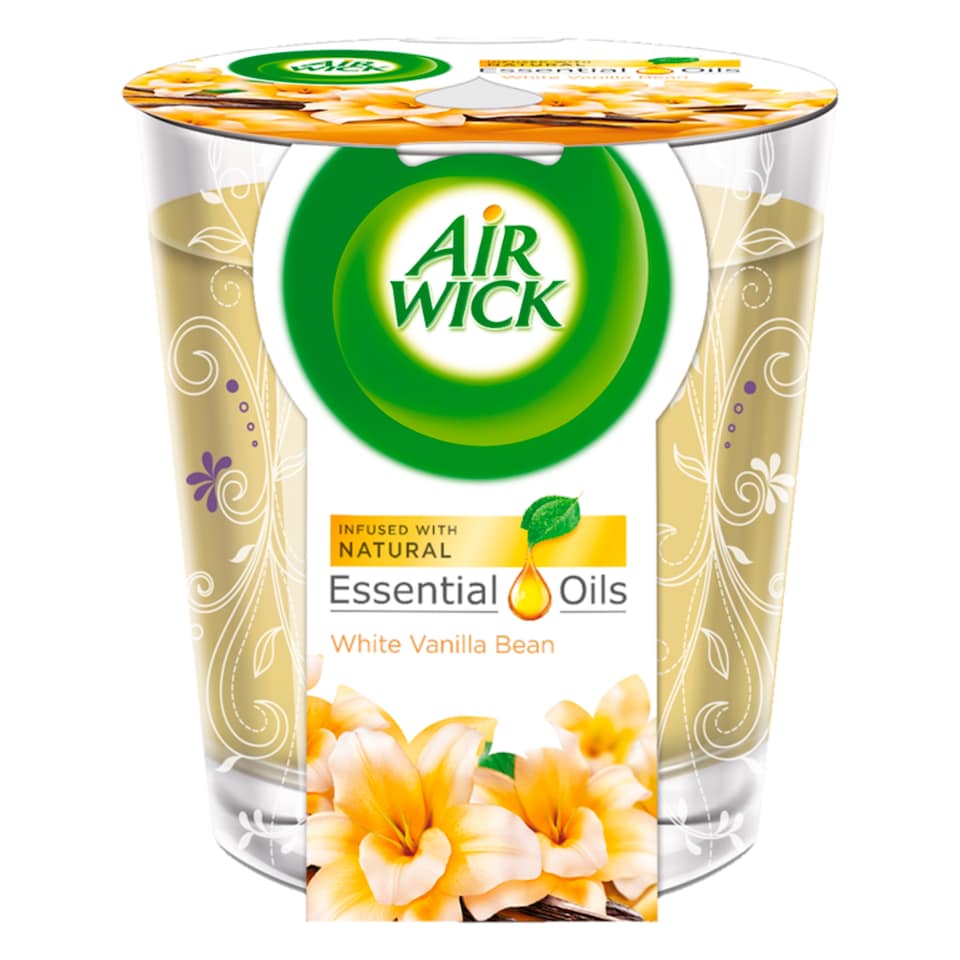 image 1 of Airwick Air Freshener Candle White Vanilla Bean