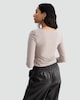 image 3 of Rise by Zara McDermott Cotton Rich Square Neck Long Sleeved Pyjama Top in Natural