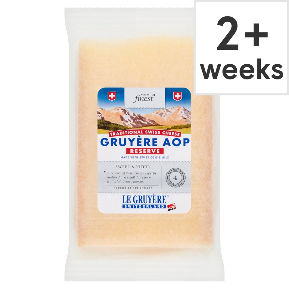 Tesco Finest Reserve Swiss Gruyere Cheese 195 G Tesco Groceries