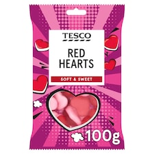 Tesco Red Hearts 100g