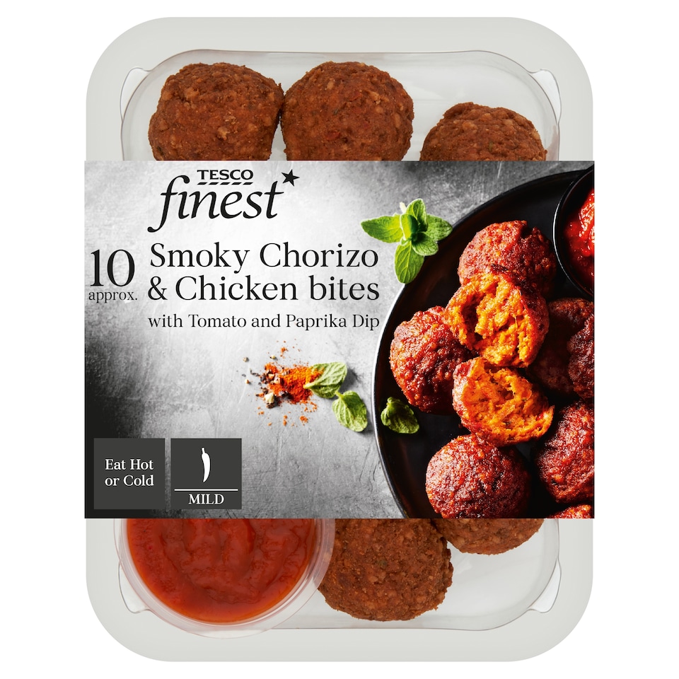 Tesco Finest 10 Smoky Chorizo & Chicken Meatballs 210g