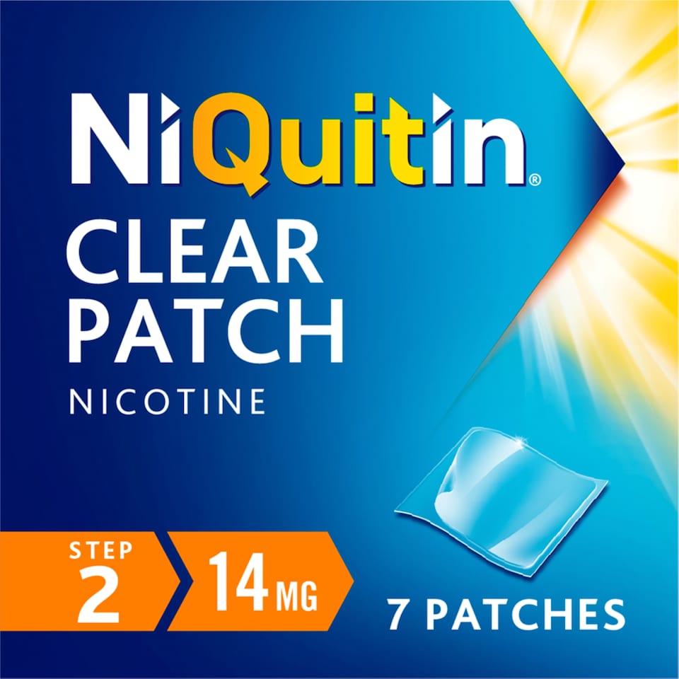 image 1 of NiQuitin Clear Patch Stop Smoking Aid 14mg Nicotine Patches 7s