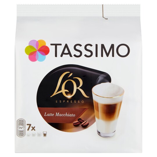 Tassimo L'OR Latte Macchiato Coffee Pods 7 Servings 233.8g