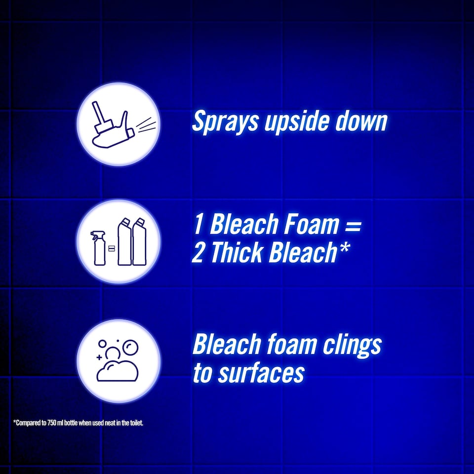 image 1 of Domestos Bleach Foam Toilet and Bathroom Pine Boost 450ml