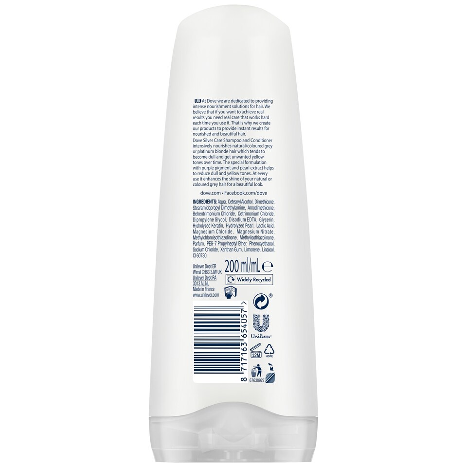 image 1 of Dove Silver Care Conditioner 200Ml