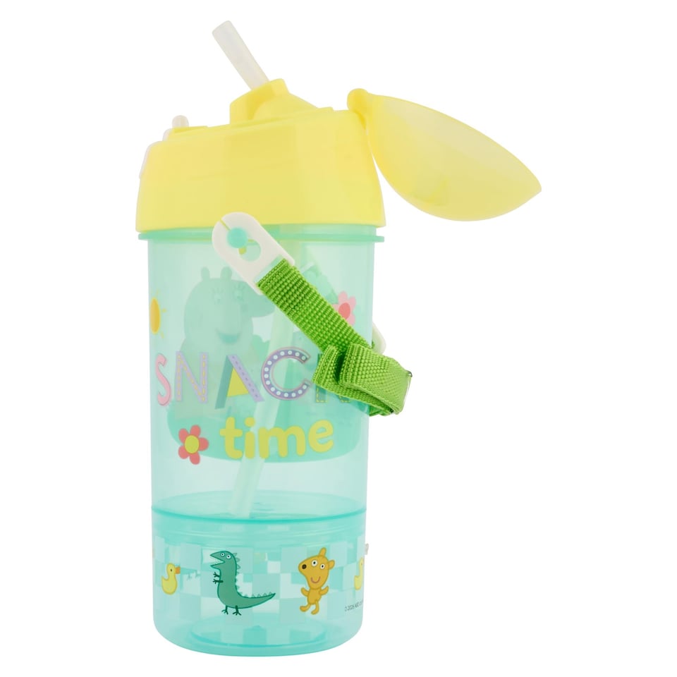 image 1 of Peppa Pig 2 in 1 Sip & Snack Water Bottle & Canteen