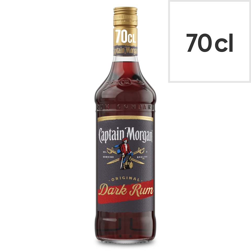 image 1 of Captain Morgan Dark Rum Bottle 40% Vol 70Cl
