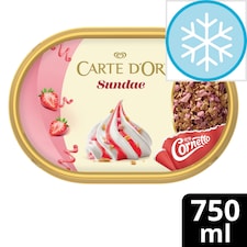 Carte Dor Strawberry Sundae Ice Cream Tub 750ml