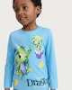 image 2 of Who's In Your Book? Dragon Long Sleeved Top in Blue