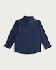 image 4 of F&F Boys Pure Cotton Christmas Embroidered Shirt in Navy