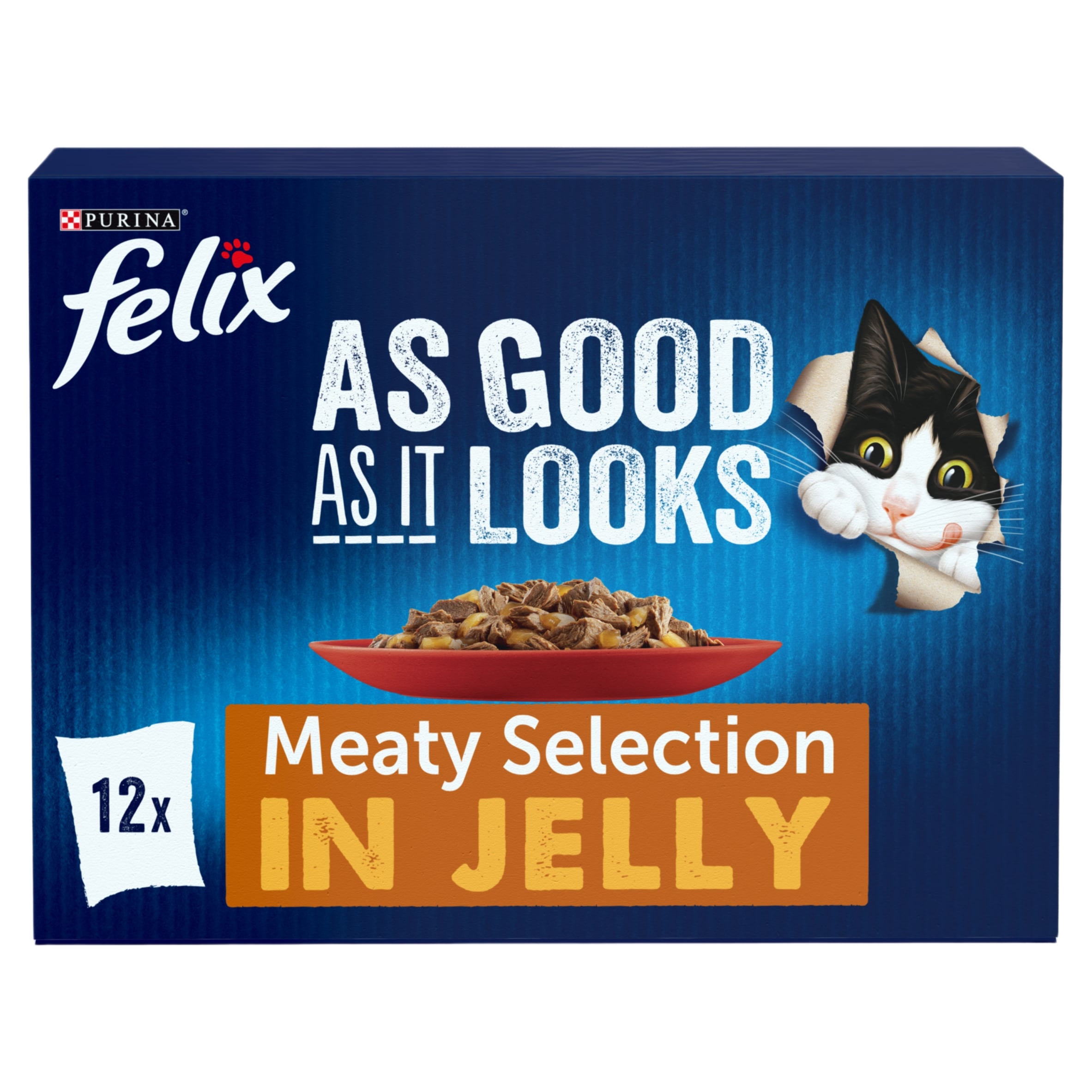 Felix As Good As it Looks Meaty Selection in Jelly Wet Cat Food 12x85g
