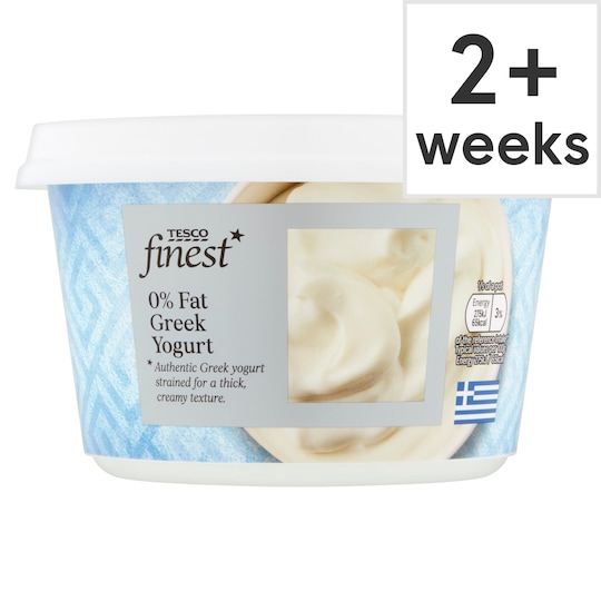 Tesco Finest 0 Fat Greek Yogurt 500G Tesco Groceries