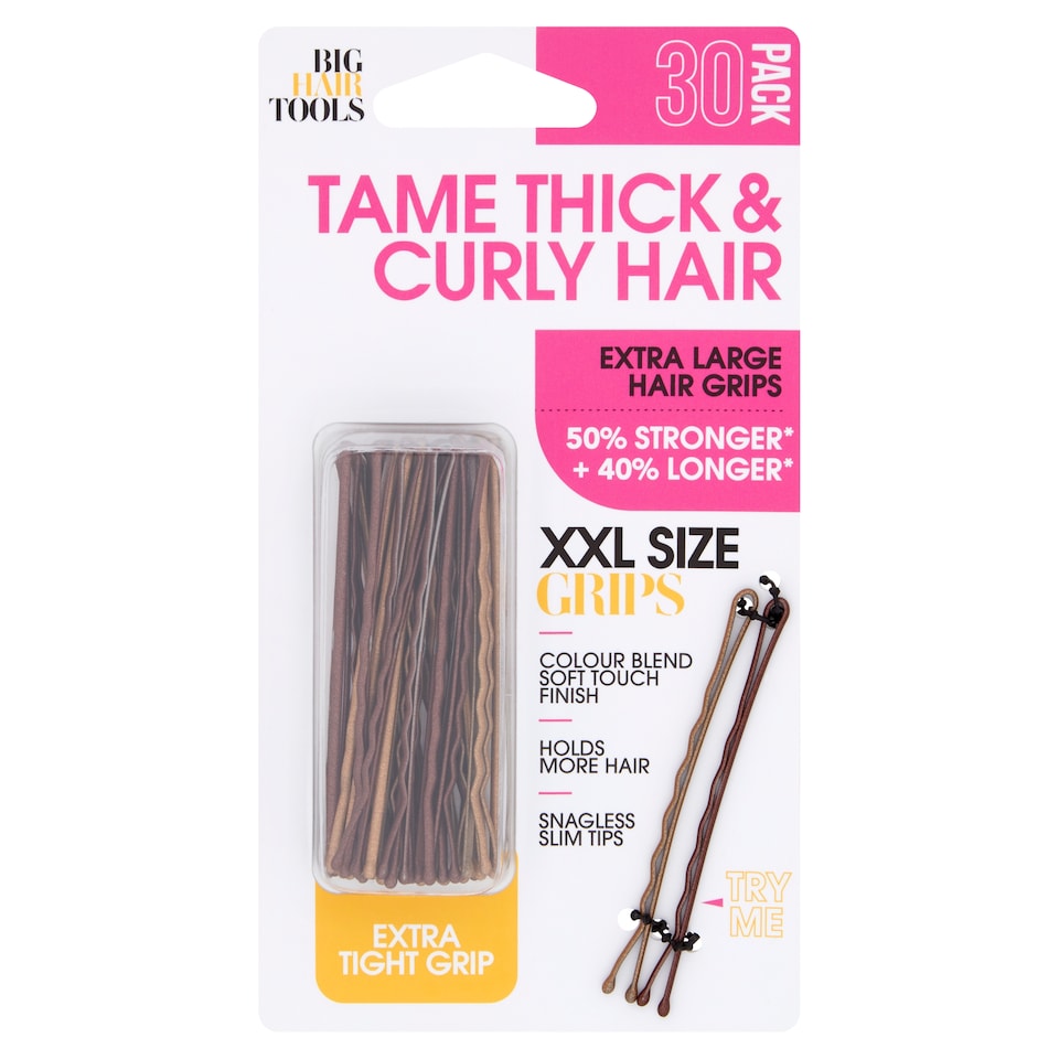 Big Hair Tools Extra Large Hair Grips 30 Pack