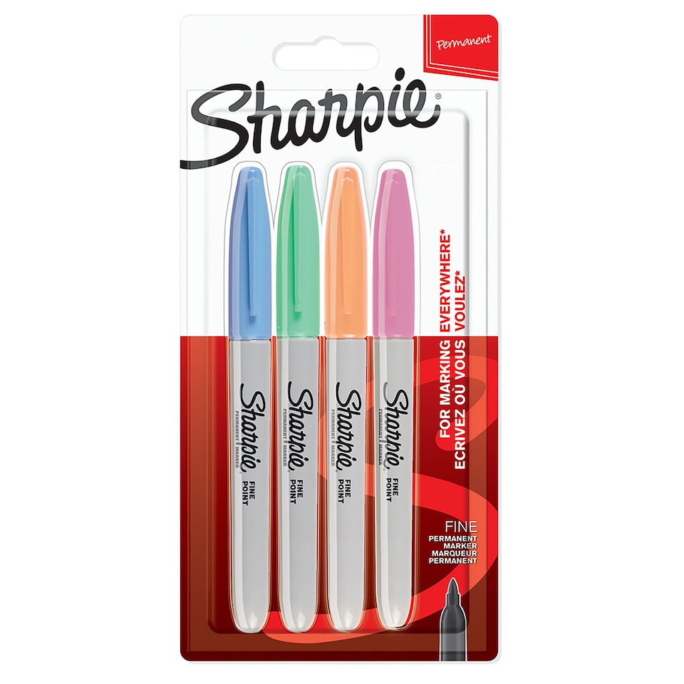 image 1 of Sharpie Marker Assorted Blister Pastel Pens 4 Pack