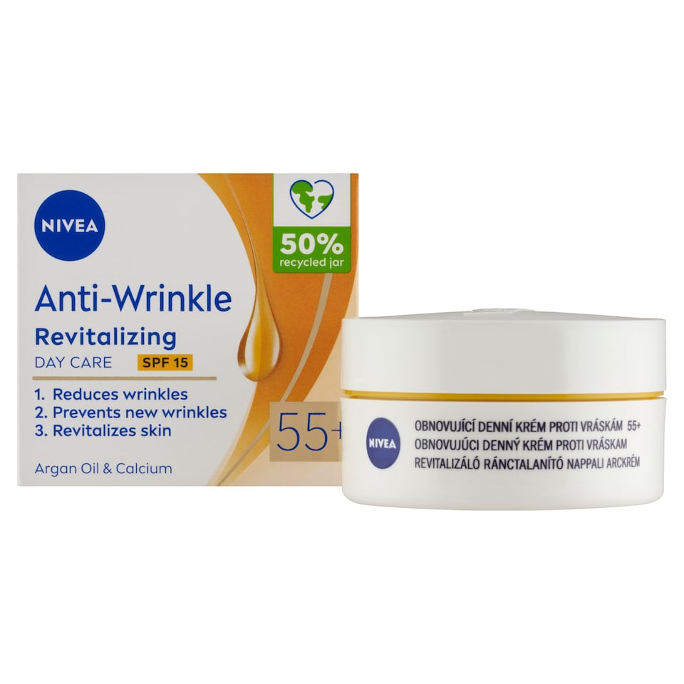 NIVEA revitalizáló ránctalanító nappali arckrém 55+ SPF 15 50 ml  1. kép