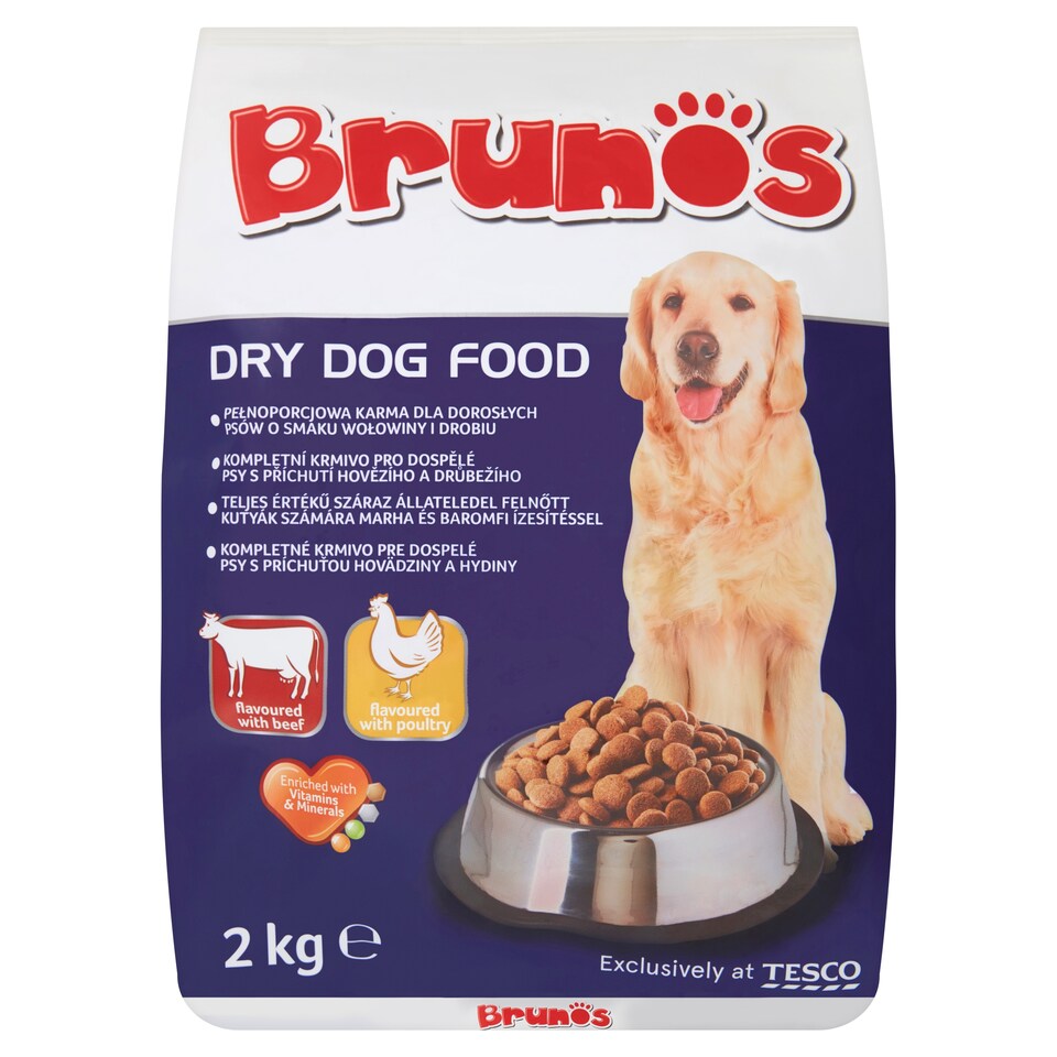 Brunos Kompletné krmivo pre dospelé psy s príchuťou hovädziny a hydiny 2 kg