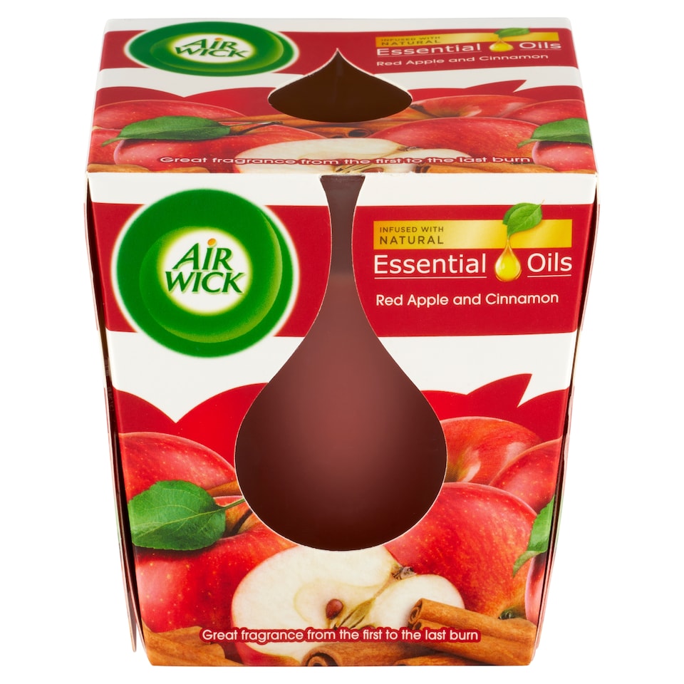 obrázok 1 z Air Wick Essential Oils Sviečka červené jablko a škorica 105 g