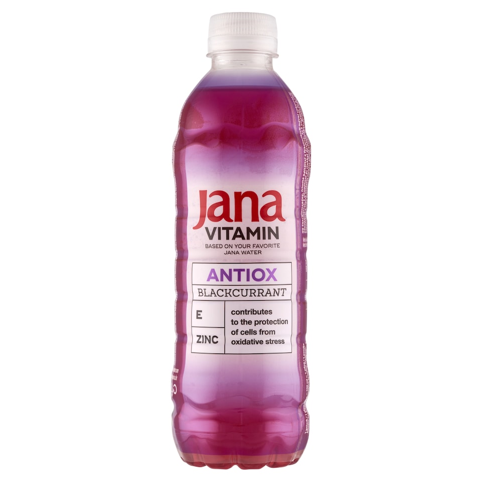 Jana Vitamin Antiox energiaszegény üdítőital a feketeribizli ízével cukorral édesítőszerrel 500 ml